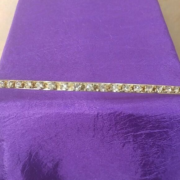 SILVER HAIR BAND WITH DECORATIVE RHINESTONES. - Picture 2 of 3